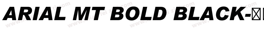 ARIAL MT BOLD BLACK字体转换